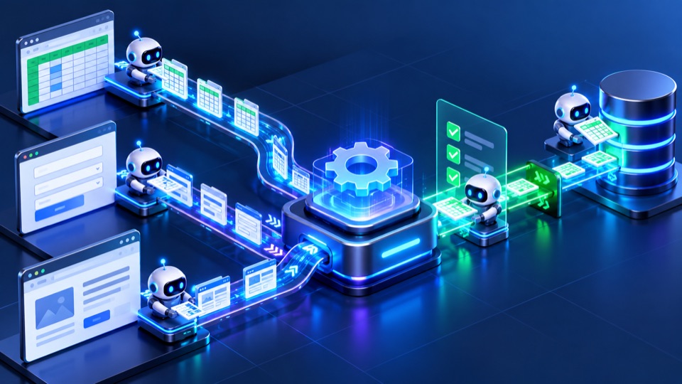 Robotic Process Automation & Data Entry service illustration