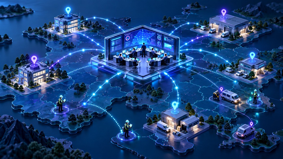 Satellite Staff Control service illustration